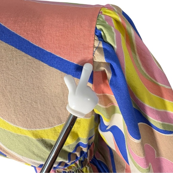 Sincerely Jules Psychedelic Abstract Puff Sleeve Mini Dress Women’s Small - Picture 12 of 12